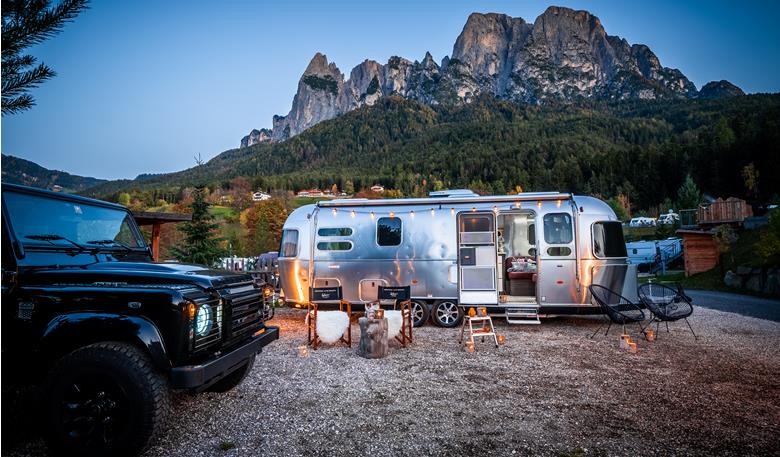 Camping in the Dolomites region Seiser Alm