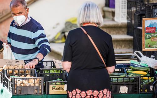 At the market