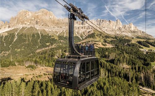 Convertible-style cable car Tiers am Rosengarten summer