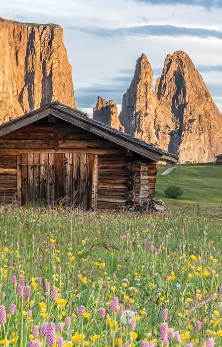 Sunrise on the Seiser Alm