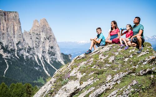 A family enjoys the view