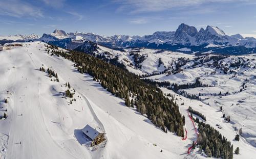 Piste da sci sull'Alpe di Siusi