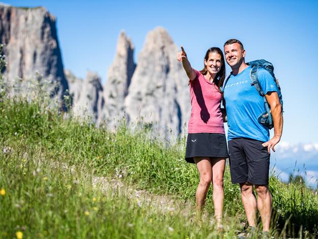 A couple on a hike