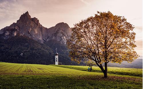 Herbstabend auf der Seiser Alm