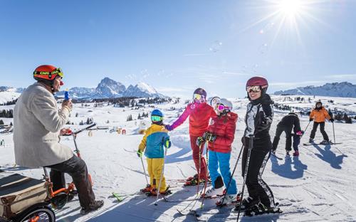 Skiing fun for big and little ones