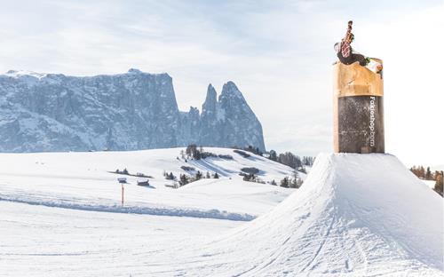 Snowpark on the Seiser Alm