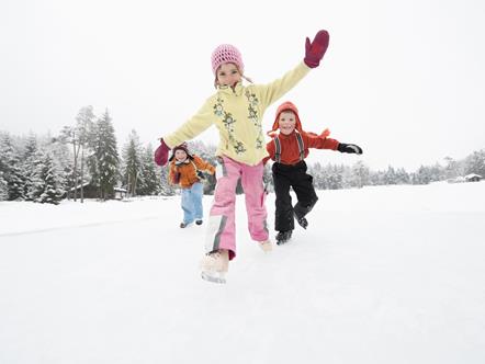 Ice skating kids